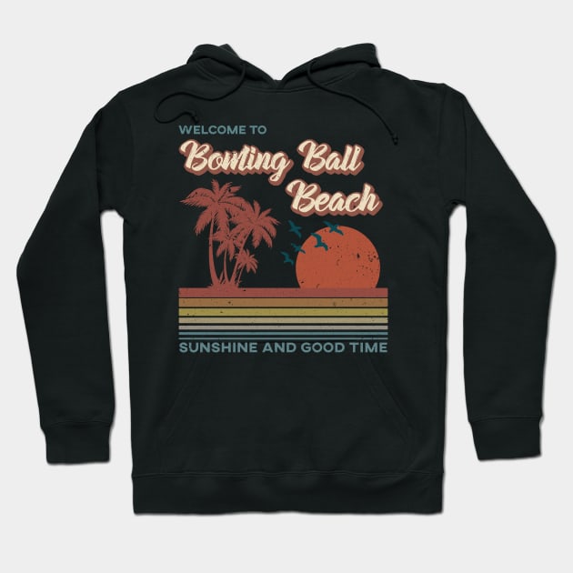 Bowling Ball Beach Retro Sunset - Bowling Ball Beach Hoodie by Mondolikaview